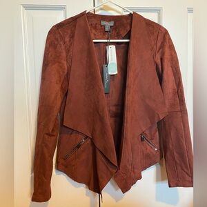 NWT Market & Spruce Faux Suede Drape Jacket